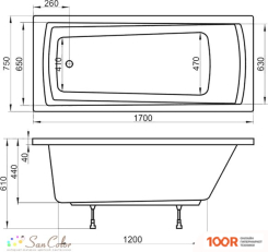 Ванна BAS КРЫМ 150X70 (334376)