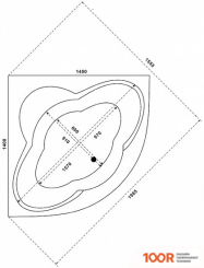 Ванна BAS ИМЕЙДЖЕН 139Х139 (334371)