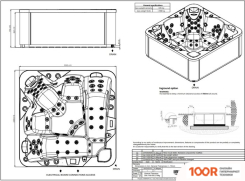 Ванна Aquavia Spa VELVET (CAMEO/BUTTERFLY WOODERMAX) (334293)