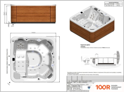 Ванна Aquavia Spa SOFT (CAMEO/GRAPHITE WOODERMAX) (334243)