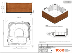 Ванна Aquavia Spa PULSE (SILVER/THUNDER WOODERMAX) (334203)