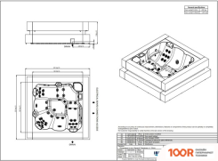 Ванна Aquavia Spa CUBE ERGO (PEARL SHADOW/GRAPHITE) (334099)