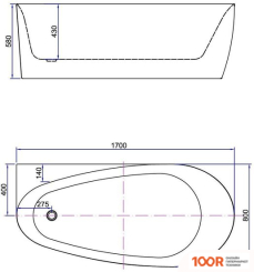 Ванна Allen Brau PRIORITY 170X80 2.31002.20 (333968)