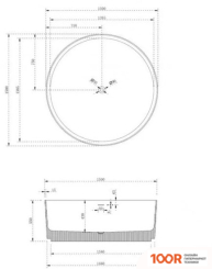 Ванна Abber STEIN 150X150 AS9679 BLAU (333894)