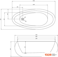 Ванна Abber AB9243 170X80 (333835)