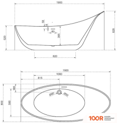 Ванна Abber AB9234 190X80 (333834)