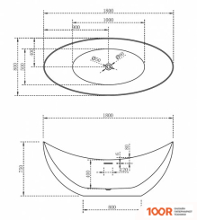 Ванна Abber 180X80 AB9333 (333810)