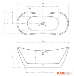 Ванна Abber 180X80 AB9322 (333809)