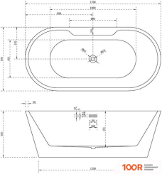 Ванна Abber 170X80 AB9299-1.7 (333783)