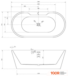 Ванна Abber 160X80 AB9299-1.6 (333739)