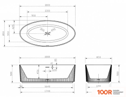 Ванна Abber 160X75 AB9331-1.6 R (333736)