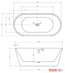 Ванна Abber 160X75 AB9320-1.6 (333734)