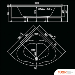 Ванна 1AcReal MOSCOW 150Х150 (333639)