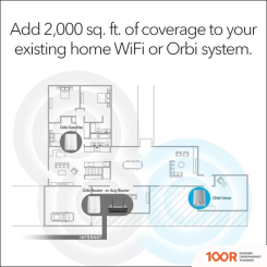 Wi-Fi роутер NETGEAR ORBI VOICE TRI-BAND SMART SPEAKER & MESH WIFI EXTENDER RBS40V (333001)