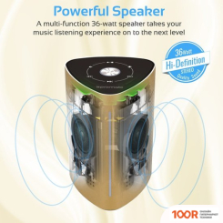 Беспроводная колонка Promate CYCLONE (ЗОЛОТИСТЫЙ) (332537)