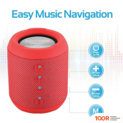 Беспроводная колонка Promate BOMBA (КРАСНЫЙ) (332531)