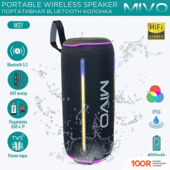 Беспроводная колонка Mivo M27 (ЧЕРНЫЙ) (332413)