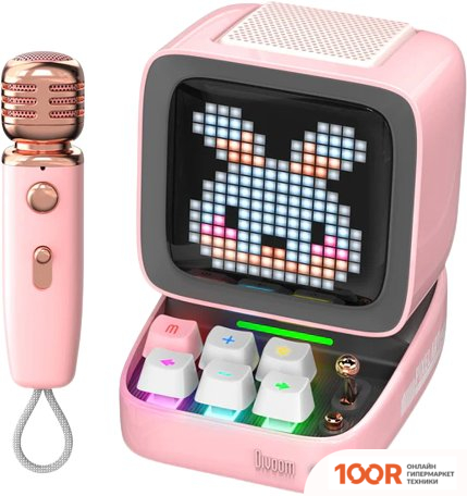Беспроводная колонка Divoom DITOO-MIC (РОЗОВЫЙ) (332093)