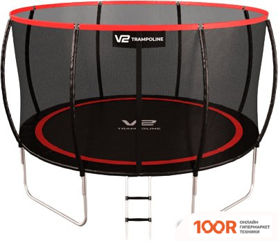 Батут V2 Trampoline REDLINE 12FT 374 СМ (С ВНЕШНЕЙ СЕТКОЙ И ЛЕСТНИЦЕЙ) (331888)