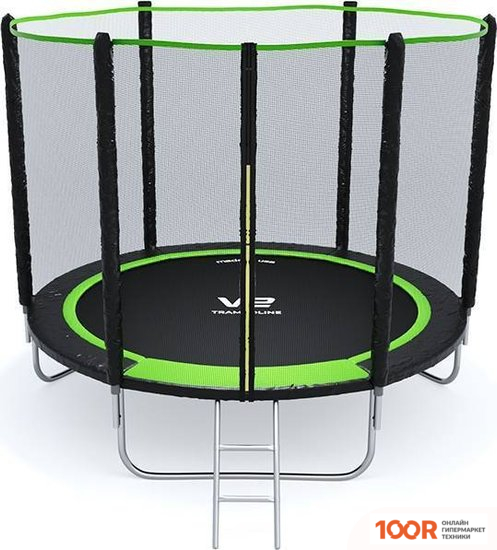 Батут V2 Trampoline PRIME 8FT 252 СМ (С ВНЕШНЕЙ СЕТКОЙ И ЛЕСТНИЦЕЙ) (331886)