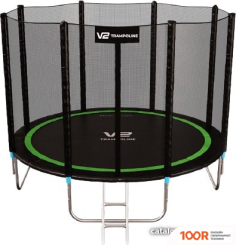 Батут V2 Trampoline GREENLINE 10FT 312 СМ (С ВНЕШНЕЙ СЕТКОЙ И ЛЕСТНИЦЕЙ) (331883)