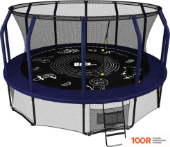 Батут Unix Line SUPREME GAME 14FT (СИНИЙ, БАСКЕТБОЛЬНЫЙ ЩИТ) (331877)