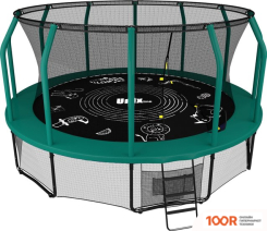 Батут Unix Line SUPREME GAME 14FT (ЗЕЛЕНЫЙ, БАСКЕТБОЛЬНЫЙ ЩИТ) (331876)