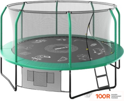 Батут Unix Line SUPREME GAME 14FT (ЗЕЛЕНЫЙ, БАСКЕТБОЛЬНЫЙ ЩИТ) (331876)