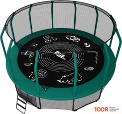 Батут Unix Line SUPREME GAME 14FT (ЗЕЛЕНЫЙ, БАСКЕТБОЛЬНЫЙ ЩИТ) (331876)