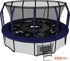 Батут Unix Line SUPREME GAME 12FT (СИНИЙ, БАСКЕТБОЛЬНЫЙ ЩИТ) (331875)
