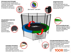 Батут Unix Line CLASSIC 8FT OUTSIDE (СИНИЙ/ЗЕЛЕНЫЙ) (331838)