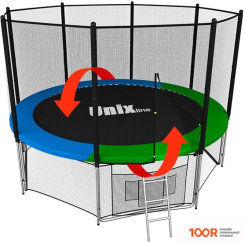Батут Unix Line CLASSIC 8FT OUTSIDE (СИНИЙ/ЗЕЛЕНЫЙ) (331838)