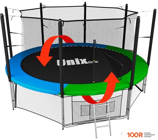 Батут Unix Line CLASSIC 10FT INSIDE (СИНИЙ/ЗЕЛЕНЫЙ) (331829)