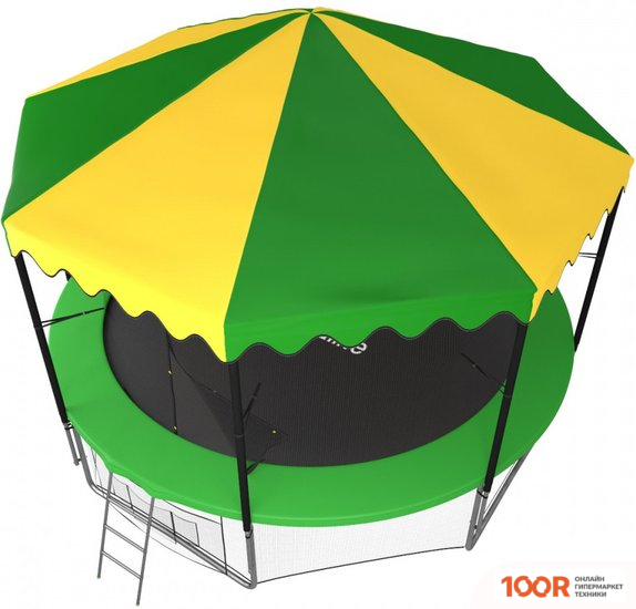 Батут Unix Line 10FT INSIDE (ЗЕЛЕНЫЙ, С КРЫШЕЙ) (331814)