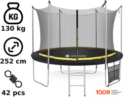Батут Springos 8FT 252 СМ (С ВНУТРЕННЕЙ СЕТКОЙ И ЛЕСТНИЦЕЙ) (331785)