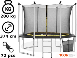 Батут Springos 12FT 374 СМ (С ВНУТРЕННЕЙ СЕТКОЙ И ЛЕСТНИЦЕЙ) (331783)