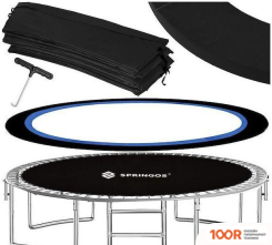 Батут Springos 12FT 374 СМ (С ВНЕШНЕЙ СЕТКОЙ И ЛЕСТНИЦЕЙ) (331782)
