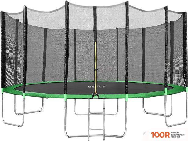 Батут Happy Jump 15FT PRO 457 СМ С ВНЕШНЕЙ СЕТКОЙ И ЛЕСТНИЦЕЙ (331729)