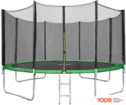 Батут Happy Jump 14FT PRO 435 СМ С ВНЕШНЕЙ СЕТКОЙ И ЛЕСТНИЦЕЙ (331728)