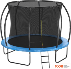 Батут GetActive JUMP PRO 12FT С ЛЕСТНИЦЕЙ И ВНУТРЕННЕЙ СЕТКОЙ (СИНИЙ) (331719)