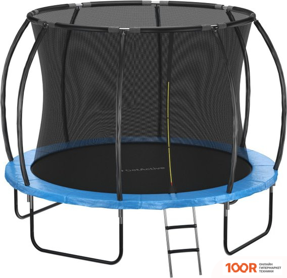 Батут GetActive JUMP PRO 10FT С ЛЕСТНИЦЕЙ И ВНУТРЕННЕЙ СЕТКОЙ (СИНИЙ) (331717)