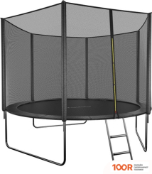 Батут GetActive JUMP 8FT - 252 СМ С ЛЕСТНИЦЕЙ, ВНЕШНЕЙ СЕТКОЙ (ЧЕРНЫЙ) (331714)