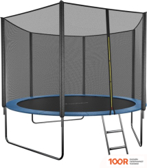 Батут GetActive JUMP 8FT - 252 СМ С ЛЕСТНИЦЕЙ, ВНЕШНЕЙ СЕТКОЙ (СИНИЙ) (331713)
