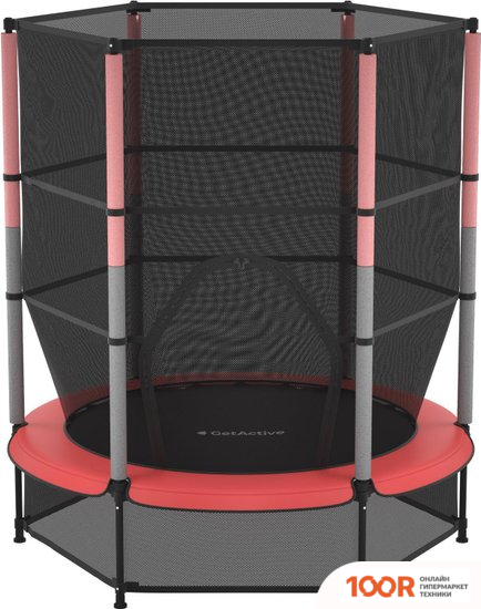 Батут GetActive JUMP 55" - 140 СМ (ЧЕРНЫЙ/КРАСНЫЙ) (331709)