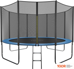 Батут GetActive JUMP 12FT - 374 СМ С ЛЕСТНИЦЕЙ, ВНЕШНЕЙ СЕТКОЙ (СИНИЙ) (331702)