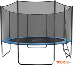 Батут GetActive JUMP 12FT - 374 СМ С ЛЕСТНИЦЕЙ, ВНЕШНЕЙ СЕТКОЙ (СИНИЙ) (331702)