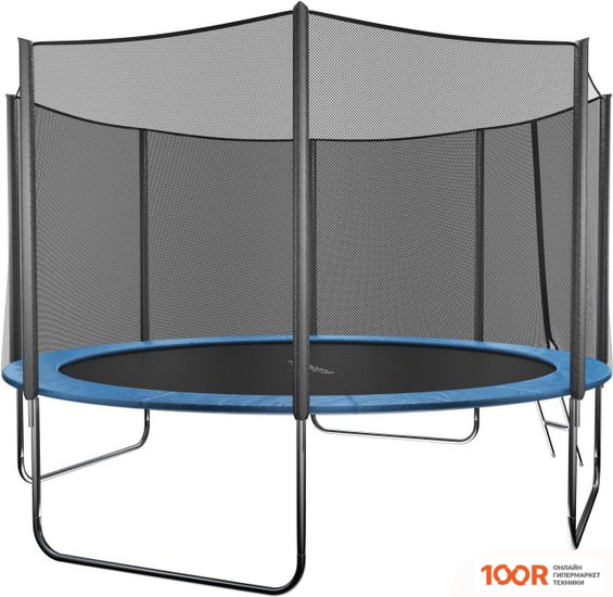 Батут GetActive JUMP 12FT - 374 СМ С ЛЕСТНИЦЕЙ, ВНЕШНЕЙ СЕТКОЙ (СИНИЙ) (331702)