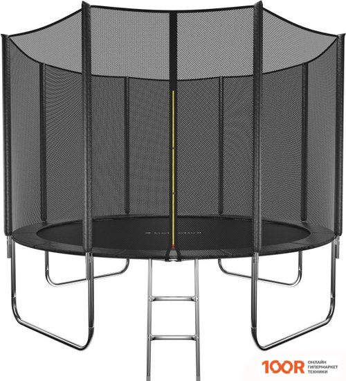 Батут GetActive JUMP 10FT - 312 СМ СКЛАДНОЙ, ЛЕСТНИЦА, СЕТКА (ЧЕРНЫЙ) (331701)