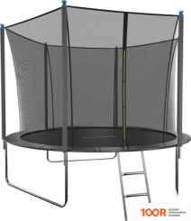 Батут GetActive JUMP 10FT - 312 СМ С ЛЕСТНИЦЕЙ, ВНУТРЕННЕЙ СЕТКОЙ (ЧЕРНЫЙ) (331699)