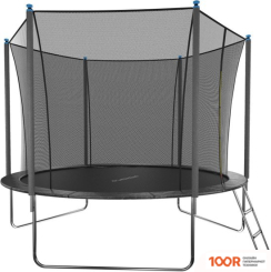 Батут GetActive JUMP 10FT - 312 СМ С ЛЕСТНИЦЕЙ, ВНУТРЕННЕЙ СЕТКОЙ (ЧЕРНЫЙ) (331699)